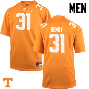 #31 Parker Henry UT Men Stitch Jersey Orange