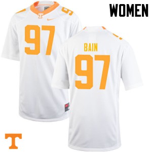 #97 Paul Bain Tennessee Women University Jerseys White
