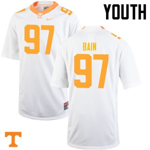 #97 Paul Bain Tennessee Volunteers Youth Official Jersey White