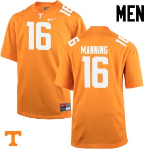#16 Peyton Manning UT Men Embroidery Jersey Orange