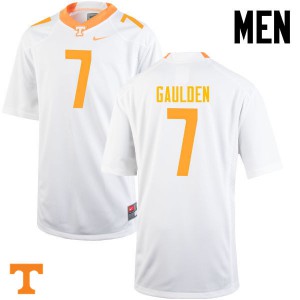 #7 Rashaan Gaulden Tennessee Men University Jerseys White