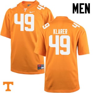 #49 Rudy Klarer Tennessee Men Alumni Jerseys Orange