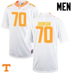 #70 Ryan Johnson Tennessee Vols Men Player Jerseys White