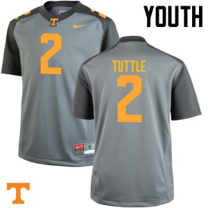 #2 Shy Tuttle UT Youth Stitch Jerseys Gray