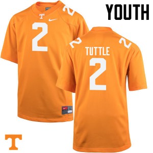 #2 Shy Tuttle Vols Youth University Jerseys Orange
