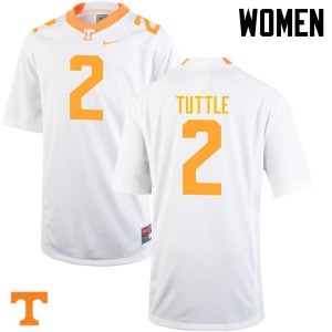 #2 Shy Tuttle Tennessee Women College Jersey White