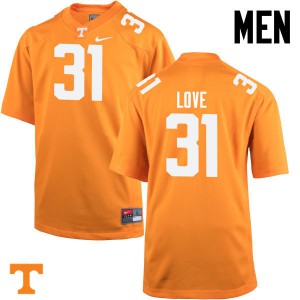 #31 Stedman Love Tennessee Men University Jersey Orange