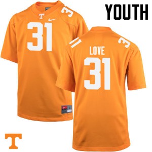 #31 Stedman Love Tennessee Vols Youth Embroidery Jersey Orange