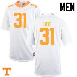 #31 Stedman Love Tennessee Men NCAA Jersey White
