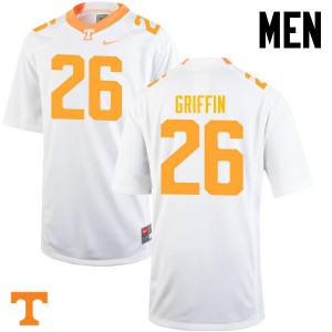 #26 Stephen Griffin Tennessee Volunteers Men Football Jersey White