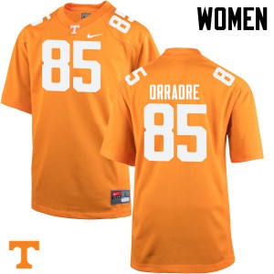 #85 Thomas Orradre Vols Women University Jersey Orange