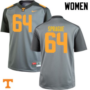 #64 Tommy Sprague UT Women High School Jerseys Gray