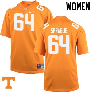 #64 Tommy Sprague UT Women Player Jerseys Orange