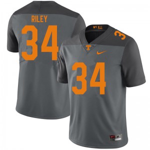 #34 Trel Riley UT Men Stitched Jerseys Gray