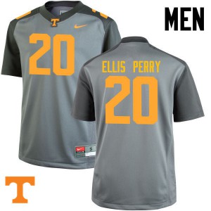#20 Vincent Ellis Perry Vols Men NCAA Jersey Gray