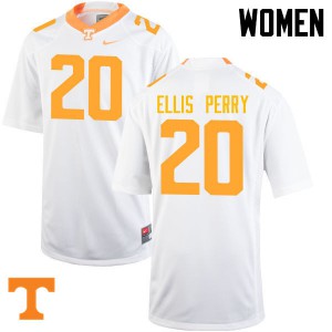 #20 Vincent Ellis Perry Tennessee Women NCAA Jerseys White
