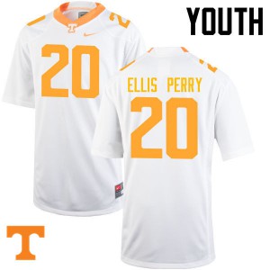 #20 Vincent Ellis Perry UT Youth Embroidery Jersey White