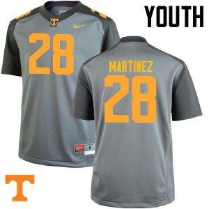 #28 Will Martinez UT Youth Official Jersey Gray