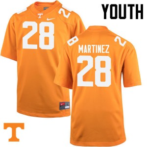 #28 Will Martinez Tennessee Vols Youth Stitched Jersey Orange