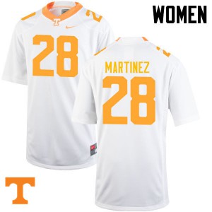 #28 Will Martinez Tennessee Volunteers Women University Jerseys White
