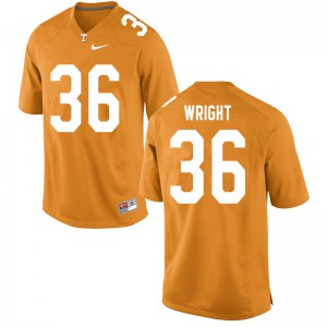#36 William Wright Tennessee Vols Men Embroidery Jersey Orange