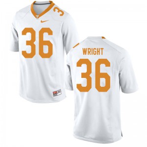 #36 William Wright Vols Men University Jerseys White