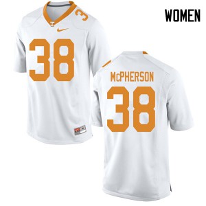 #38 Brent McPherson Vols Women Embroidery Jersey White