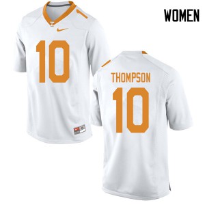#10 Bryce Thompson Tennessee Women Football Jerseys White