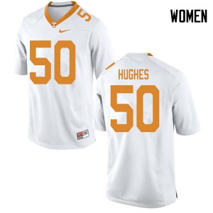 #50 Cole Hughes Tennessee Women NCAA Jerseys White