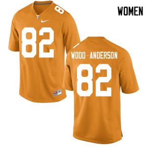 #82 Dominick Wood-Anderson Tennessee Volunteers Women Official Jersey Orange