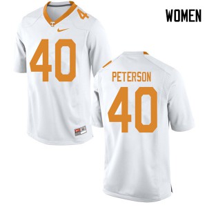 #40 JJ Peterson Vols Women Stitch Jerseys White