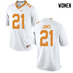 #21 Jacquez Jones Tennessee Volunteers Women Player Jerseys White