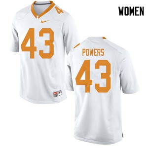 #43 Jake Powers Tennessee Vols Women Alumni Jerseys White
