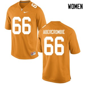 #66 Jarious Abercrombie Tennessee Women Stitch Jerseys Orange