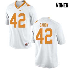 #42 Nyles Gaddy Tennessee Women Embroidery Jerseys White