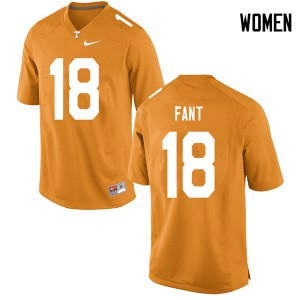 #18 Princeton Fant Tennessee Volunteers Women Embroidery Jersey Orange