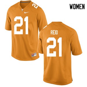 #21 Shanon Reid Tennessee Women Football Jersey Orange