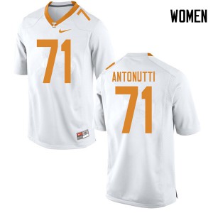 #71 Tanner Antonutti Tennessee Women College Jerseys White