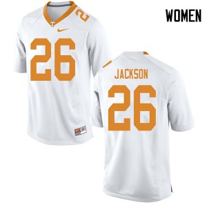 #26 Theo Jackson Tennessee Vols Women Stitch Jerseys White