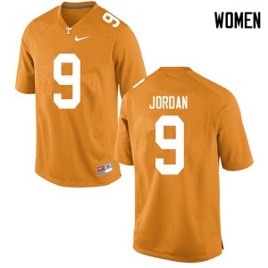 #9 Tim Jordan Tennessee Volunteers Women University Jerseys Orange