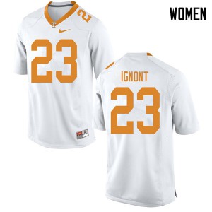 #23 Will Ignont Tennessee Vols Women Stitched Jerseys White