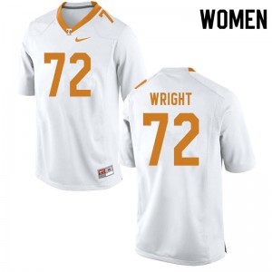 #72 Darnell Wright Tennessee Vols Women NCAA Jersey White