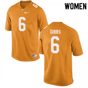 #6 Deangelo Gibbs Tennessee Volunteers Women High School Jerseys Orange