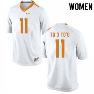 #11 Henry To'o To'o UT Women Embroidery Jersey White