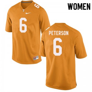 #6 J.J. Peterson Tennessee Vols Women Stitched Jerseys Orange
