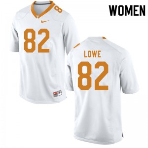 #82 Jackson Lowe Tennessee Women Official Jersey White
