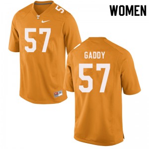 #57 Nyles Gaddy Tennessee Vols Women Player Jerseys Orange