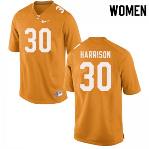 #30 Roman Harrison Vols Women Official Jerseys Orange