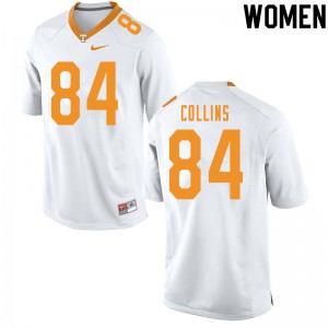 #84 Braden Collins Tennessee Women Official Jersey White