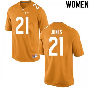 #21 Bradley Jones Vols Women College Jersey Orange